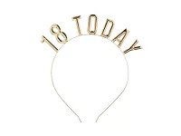 Zlatá čelenka "18 today"