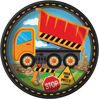 Papierové taniere Kreslené Stavenisko - 23 cm