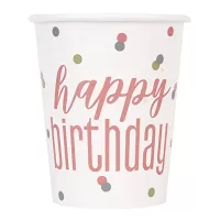 Tégliky papierové - Glitz rosegold HB