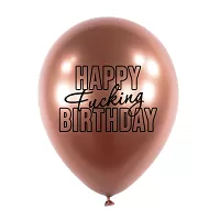 balónik,balóniky,modréLatexové balóniky - Happy Fuc..ng Birthday 5 ks - rosegold
