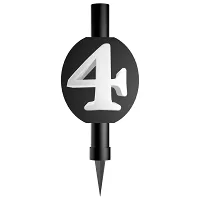 Fontána čierna s číslicou 4