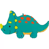 Fóliový balónik zelený dinosaurus triceratops 91 cm