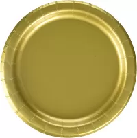 Papierové taniere zlaté 23 cm - 16 ks