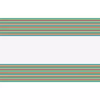 Plastový obrus biely s farebnými pruhmi 137 x 274 cm