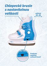 Chlapčenské hokejové korčule rozťahovacie Action, vel.33/36