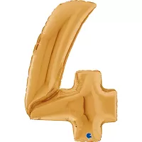 Fóliová číslica - zlatá 4 - 163 cm