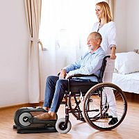 MERACH E32B1 Mini elektrický eliptický trenažér, mini stepper, 12 programov