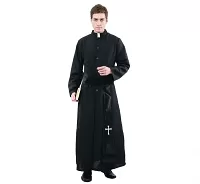 Kostým pro dospělé Kněz - sutana, pásek - velikost M/L