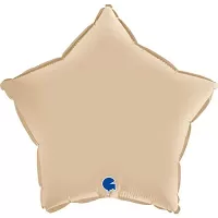 Fóliový balónik hviezda krémová 46 cm