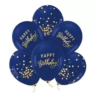 Latexové balonky Happy Birthday - Royal blue 6 ks