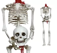 Závěsná halloweenská dekorace kostlivec bez hlavy 37 cm