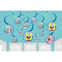 Závěsné spirály Sponge Bob 12 ks