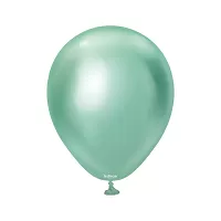 Dekoračný chrómový balónik Zelený 13 cm