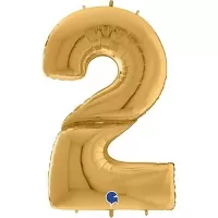 Fóliová číslica - zlatá 2 - 163 cm
