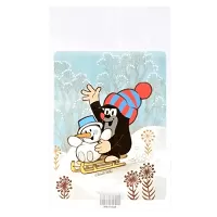 Mikulášske vrecko - Krtko na saniach 21 x 39 cm