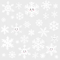 Vánoční samolepky na okno Vločky 120 ks