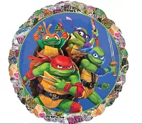 Fóliový balónik Korytnačky Ninja okrúhly 43 cm