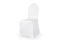 Poťah na stoličku elastický biely