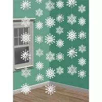 Závěsná dekorace stříbrné vločky 6 ks