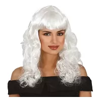 Paruka studená blond dlouhá kudrnatá