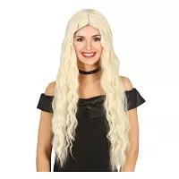 Paruka blond dlohá vlnitá