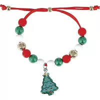 Korálkový náramek s vánočním stromečkem