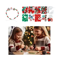 Sada korálku na výrobu vánočních náramků 450 ks