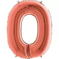 Fóliová číslica - rose gold 0