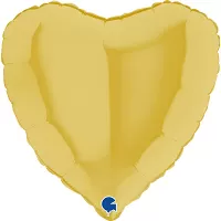 Fóliový balónik srdca pastelové žlté 46cm