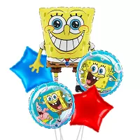 Súprava fóliových balónikov Sponge Bob 5 ks