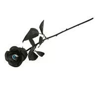 Halloweenska dekorácia čierna ruža s okom