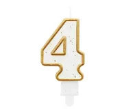 Sviečka narodeninová číslica 4 zlatá