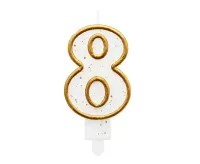 Sviečka narodeninová číslica 8 zlatá