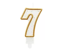 Sviečka narodeninová číslica 7 zlatá