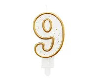 Sviečka narodeninová číslica 9 zlatá