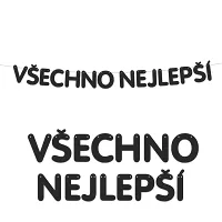 Papírová girlanda nápis Všechno nejlepší černý 130 cm