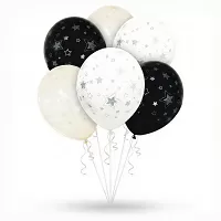 Latexové balóniky strieborné hviezdičky 6 ks