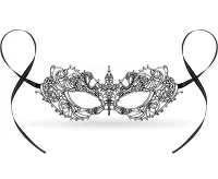 Čipková škraboška strieborná