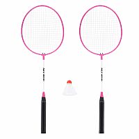Sada 2 bedmintonových rakiet a nylonové letky NILS NRZ001 ružová