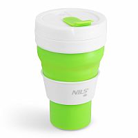 Skladací silikónový hrnček NILS Camp NC4103 600ml svetlo zelený