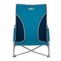 Plážové kreslo NILS Camp NC3035 modro-šedé