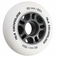 Matná kolieska NILS Extreme PU 80x24 82A, biela, 4 ks