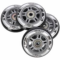 Zostava čiernych PU koliesok 80x24 + ložiská ABEC9 NILS EXTREME