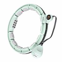Masážna hula hoop HMS HHM13 so závažím, magnetmi a počítadlom zelená