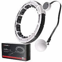 Masážna hula hoop HMS HHM16 so závažím, magnetmi a počítadlom biela