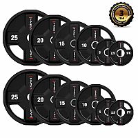 Súprava olympijských polyuretánových kotúčov HMS TPC set 2 x 2,5 - 25 kg