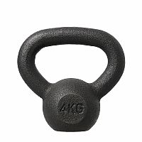 Liatinový kettlebell HMS KZG04 4 kg, čierny