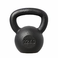 Liatinový kettlebell HMS KZG12 12 kg, čierny