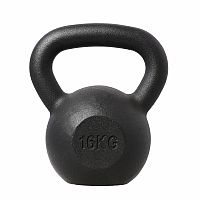Liatinový kettlebell HMS KZG16 16 kg, čierny