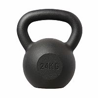 Liatinový kettlebell HMS KZG24 24 kg, čierny